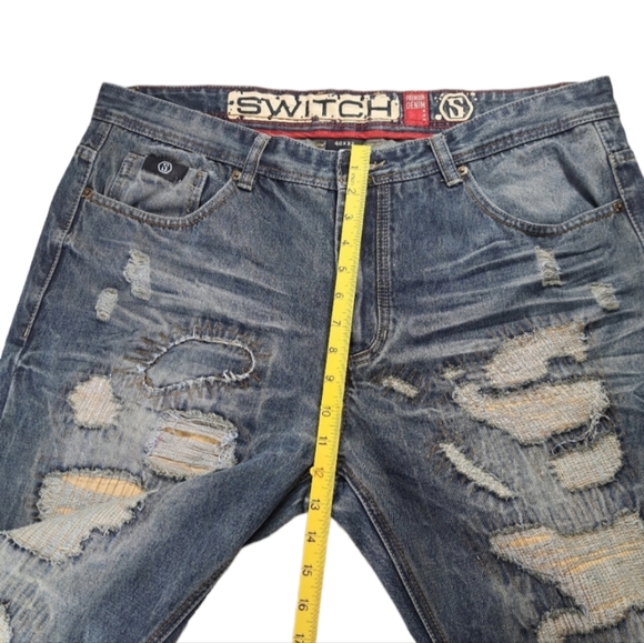 Switch Remarkable Men's Premium Denim Blue Jeans Size 40X32 100% Cotton - Picture 8 of 15